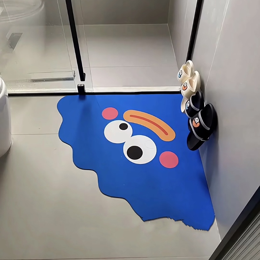 小怪兽硅藻地垫厕所卫生间浴室门口吸水脚垫加厚耐脏耐磨防滑垫
