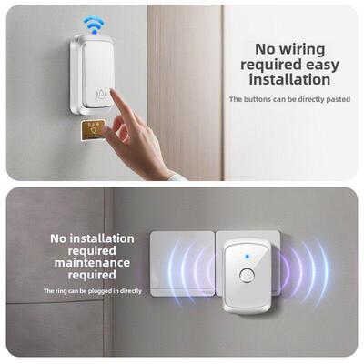 门铃家庭无线免插拔超远距智能数字门铃传感器大音量老年人寻呼机