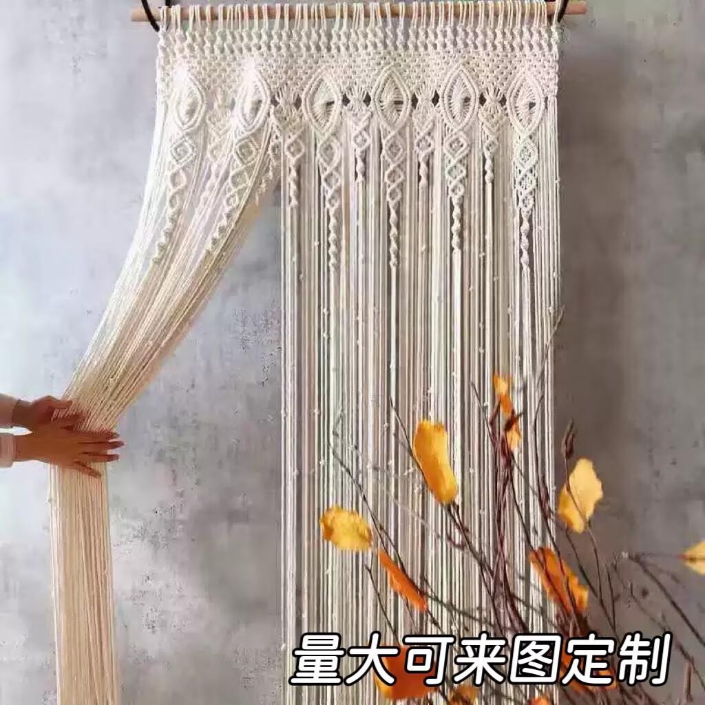 手编门帘民族风波西米亚北欧装饰轻奢民宿家居棉绳编织挂毯跨境