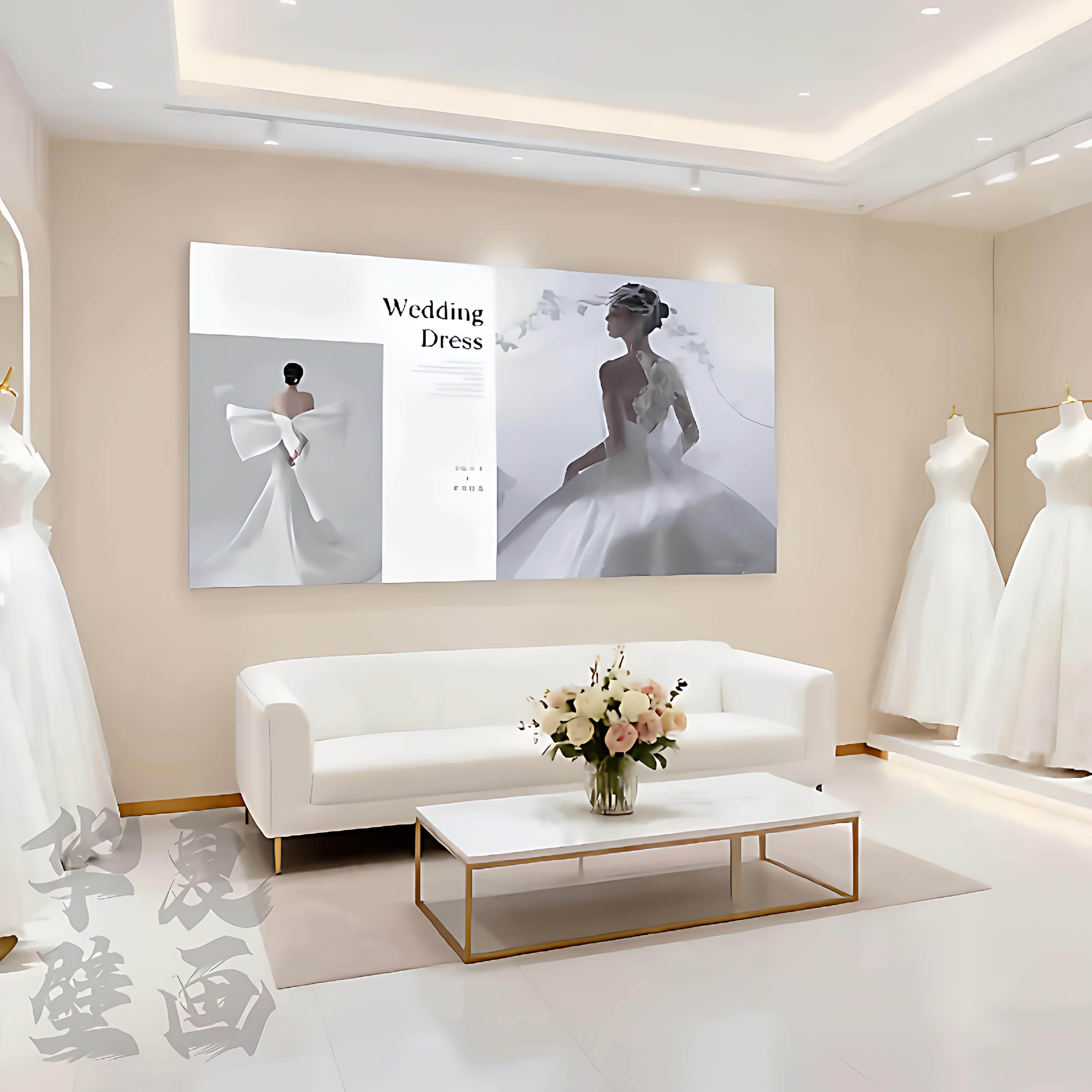 高级感轻奢婚纱店礼服馆卡布灯箱婚庆公司摄影工作室发光广告牌