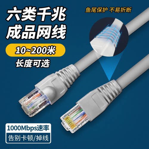 六类千兆网线纯铜千兆家用高速电