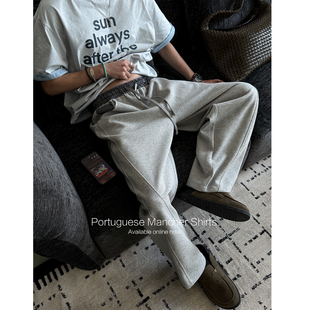 男潮牌通勤休闲百搭运动裤 MANCHER 宽松垂感卫裤 春秋季 格纹拼接