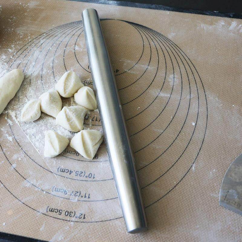 304不锈钢擀面杖家用擀面棍饺子皮干面棍烘培杆面棒神奇