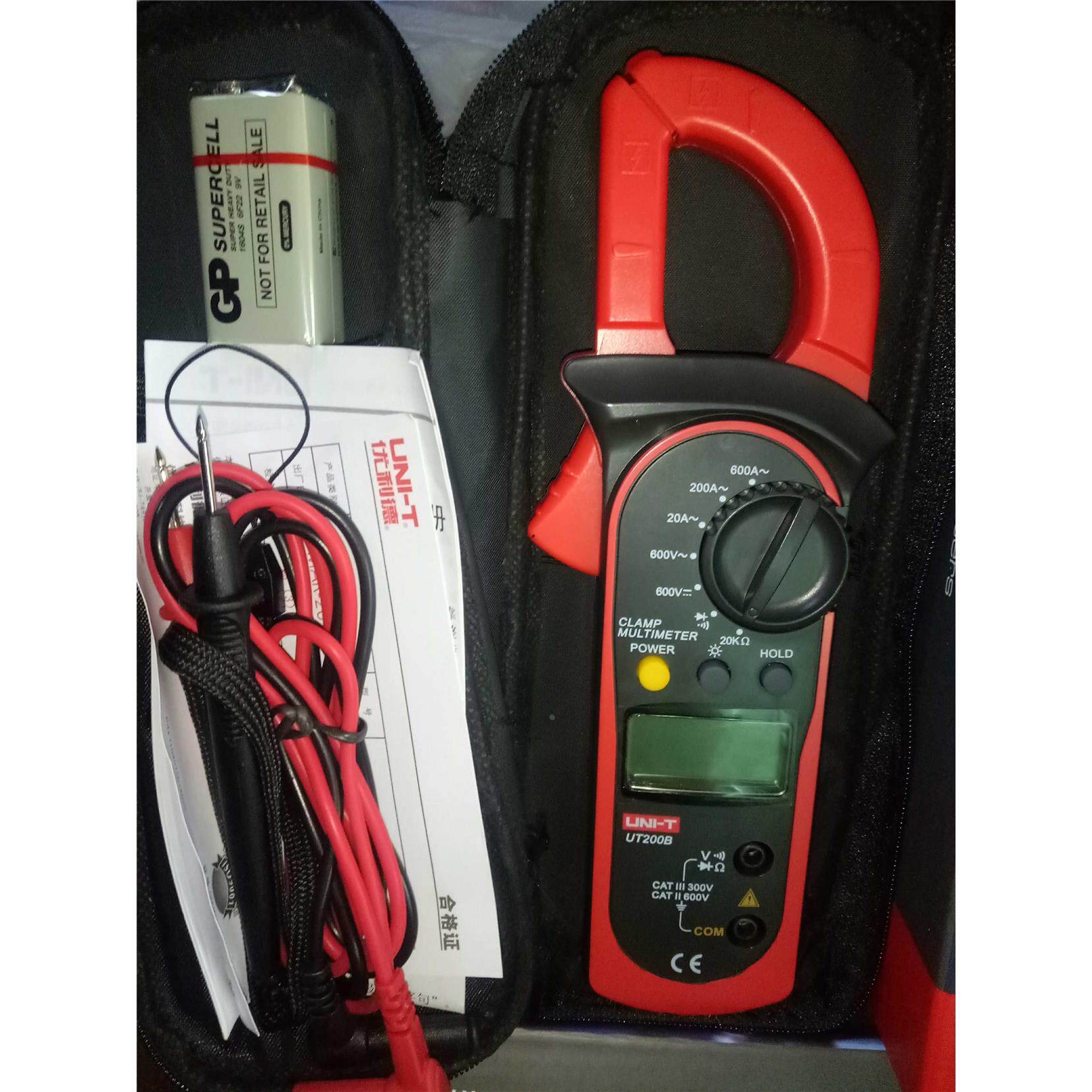 正品优利德数字钳形表UT200B 20A~200A~600A