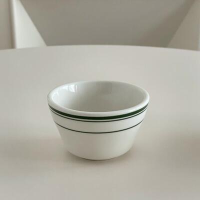 On the table - 绿线条系列釉下彩陶瓷小碗 酸奶碗 酱料碗 200ml