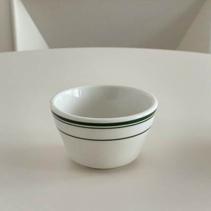 On the table - 绿线条系列釉下彩陶瓷小碗 酸奶碗 酱料碗 200ml