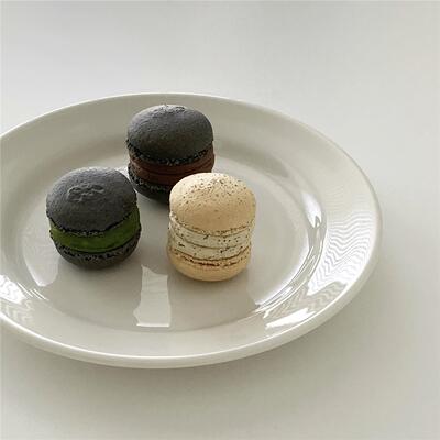 On the table - 8寸宽边乳白陶瓷平盘餐盘 早餐盘 牛排盘 甜点盘