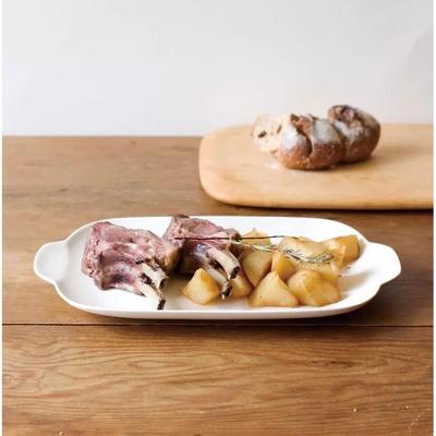 包邮日本进口万古烧4th-market半瓷器双耳盘碟小钵饭碗茶咖啡杯