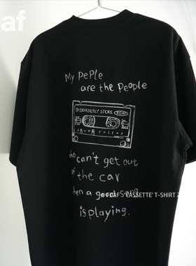 FOAF ‘CASSETTE‘ T-SHIRT 25ss 日系宽松手绘线条纯棉短袖T恤