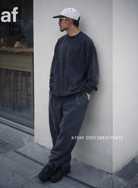 FOAF Dyed Sweat Pants 24AW 日系水洗做旧染色宽松重磅毛圈卫裤