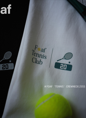 FOAF ‘Tennis’ Crewneck 25ss 宽松纯棉运动感网球无感印花短袖