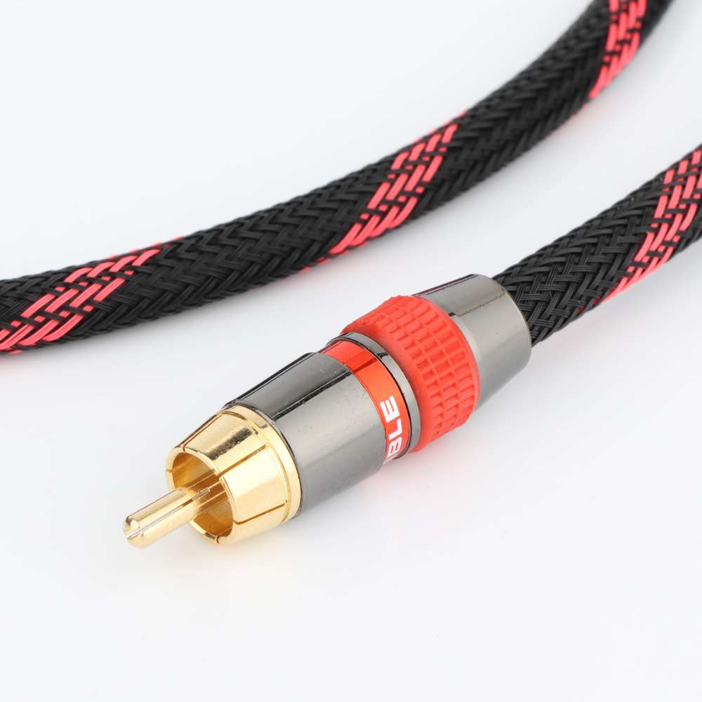 PreffairHIFI 单RCA转双RCA低音炮音频线纯铜一Sub-2分线器YRCA线