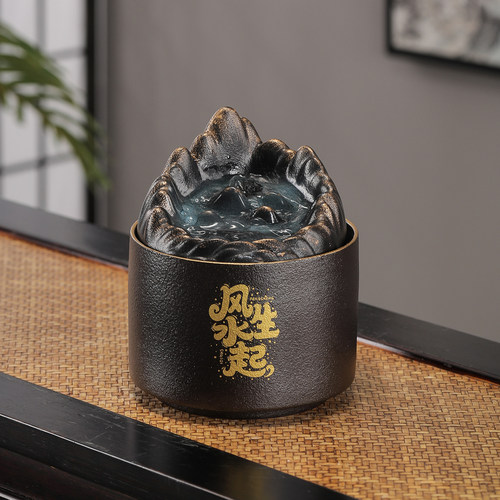 流水摆件循环水不插电USB