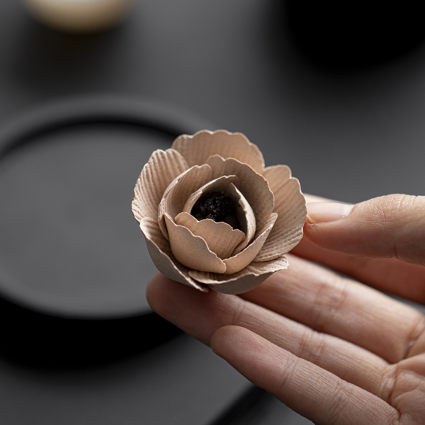 景德镇非遗手捏陶瓷花瓣线香插粗陶扩香香薰家居摆件闺蜜小众礼物,家居饰品,香托/香盘/香座/香插,淘宝优惠券,粉丝福利购,淘宝优惠卷