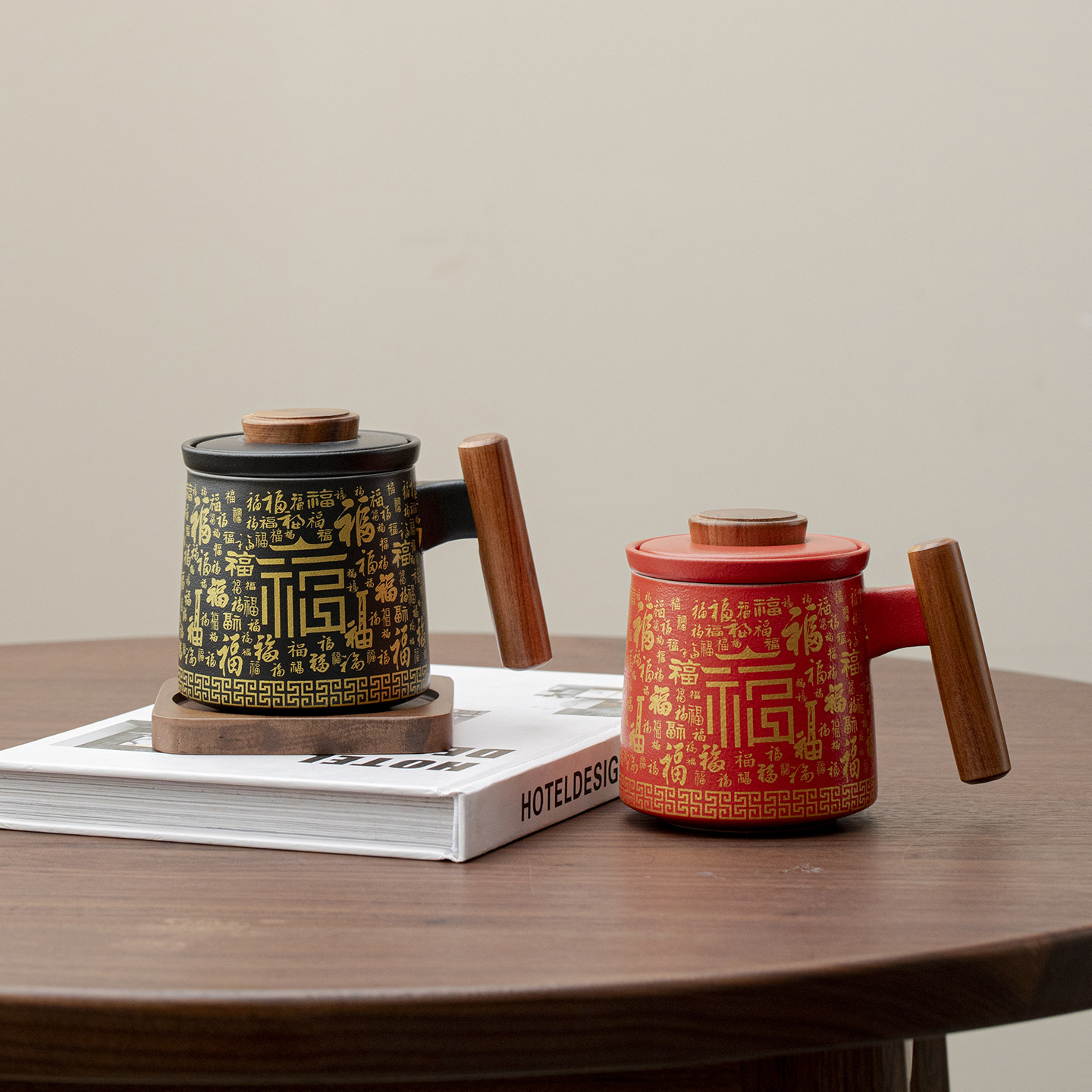 2026马年百福马克杯陶瓷杯带过滤办公泡茶杯送长辈新年吉祥礼品,家居饰品,摆件礼盒/套组,淘宝优惠券,粉丝福利购,淘宝优惠卷