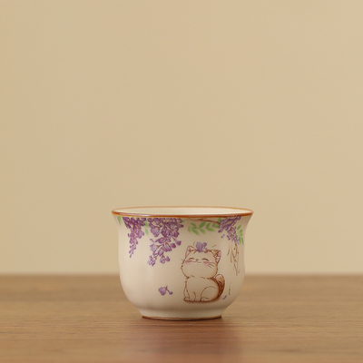 陶瓷茶杯主人杯单杯女士个人专用茶杯随手杯大容量中式品茗杯子