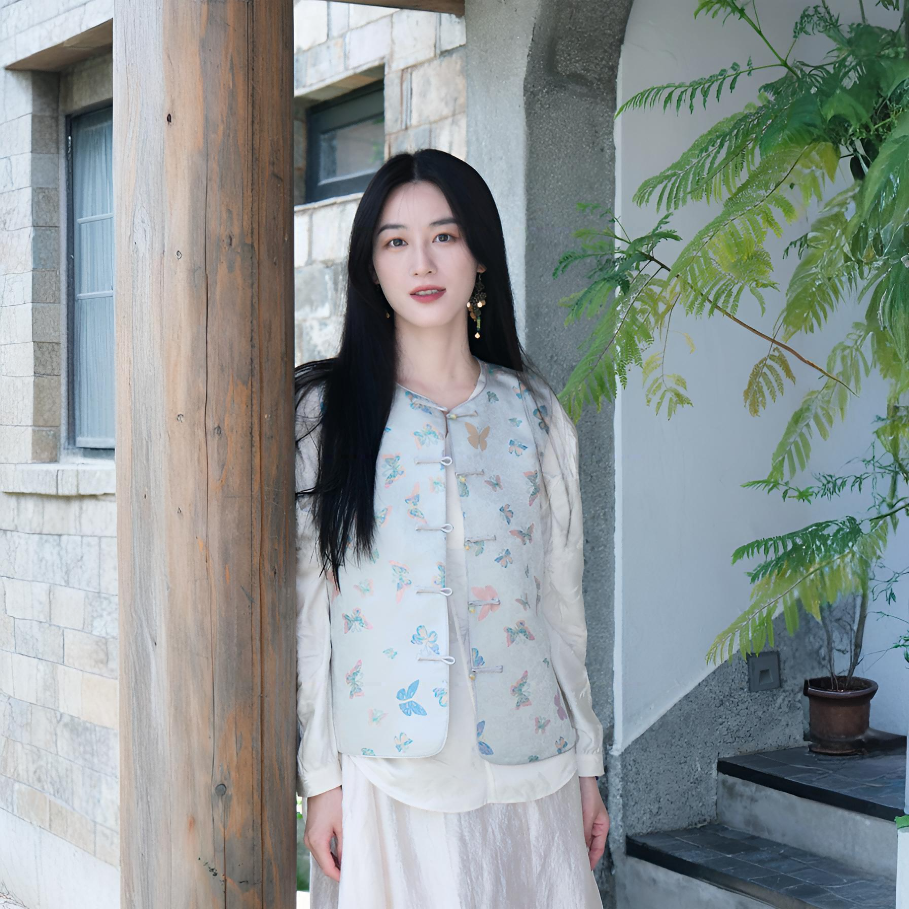 原创新中式蝴蝶织金宋锦马甲