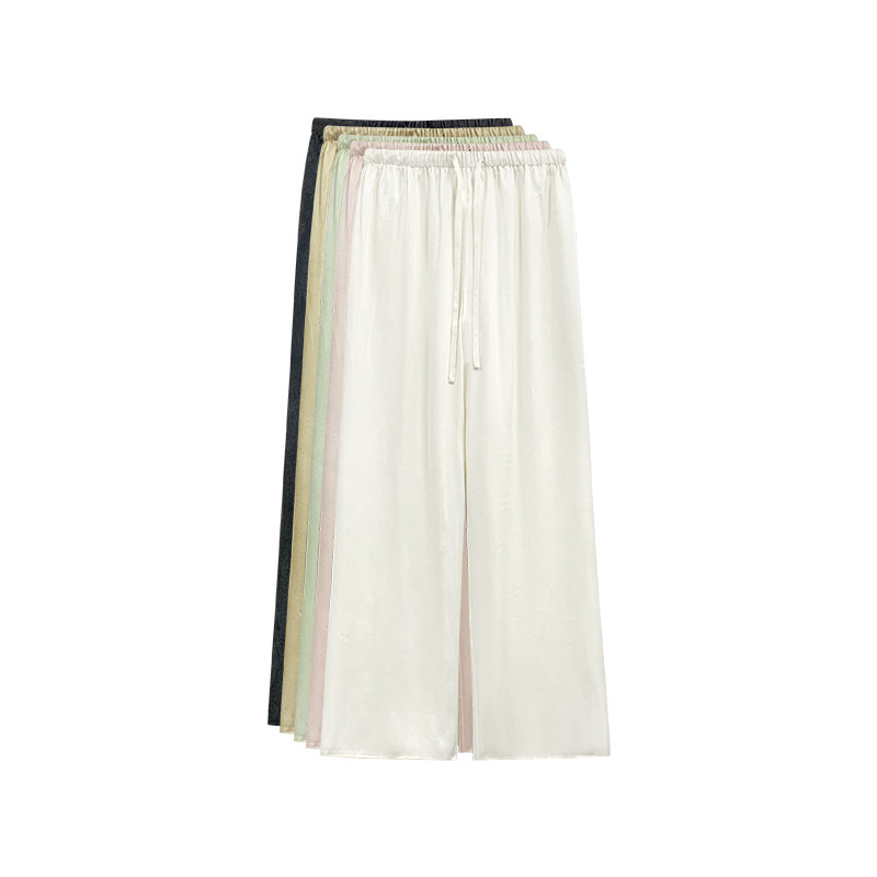 【橙庐】336007雾面莱赛尔糖果色一片式阔腿裤 女款时尚慵懒舒适