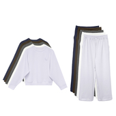 688895原创玉兰花刺绣莫代尔空气棉卫衣套装 橙庐 春秋女简约