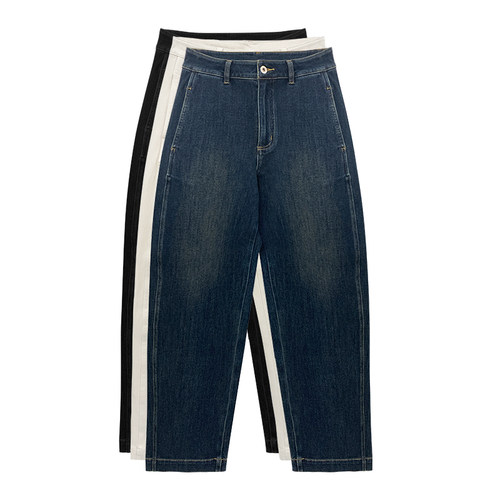 休闲百搭弹力阔腿牛仔长裤