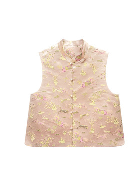 【橙庐】166007原创新中式马到成功香味宋锦马甲 桑蚕丝复古马夹