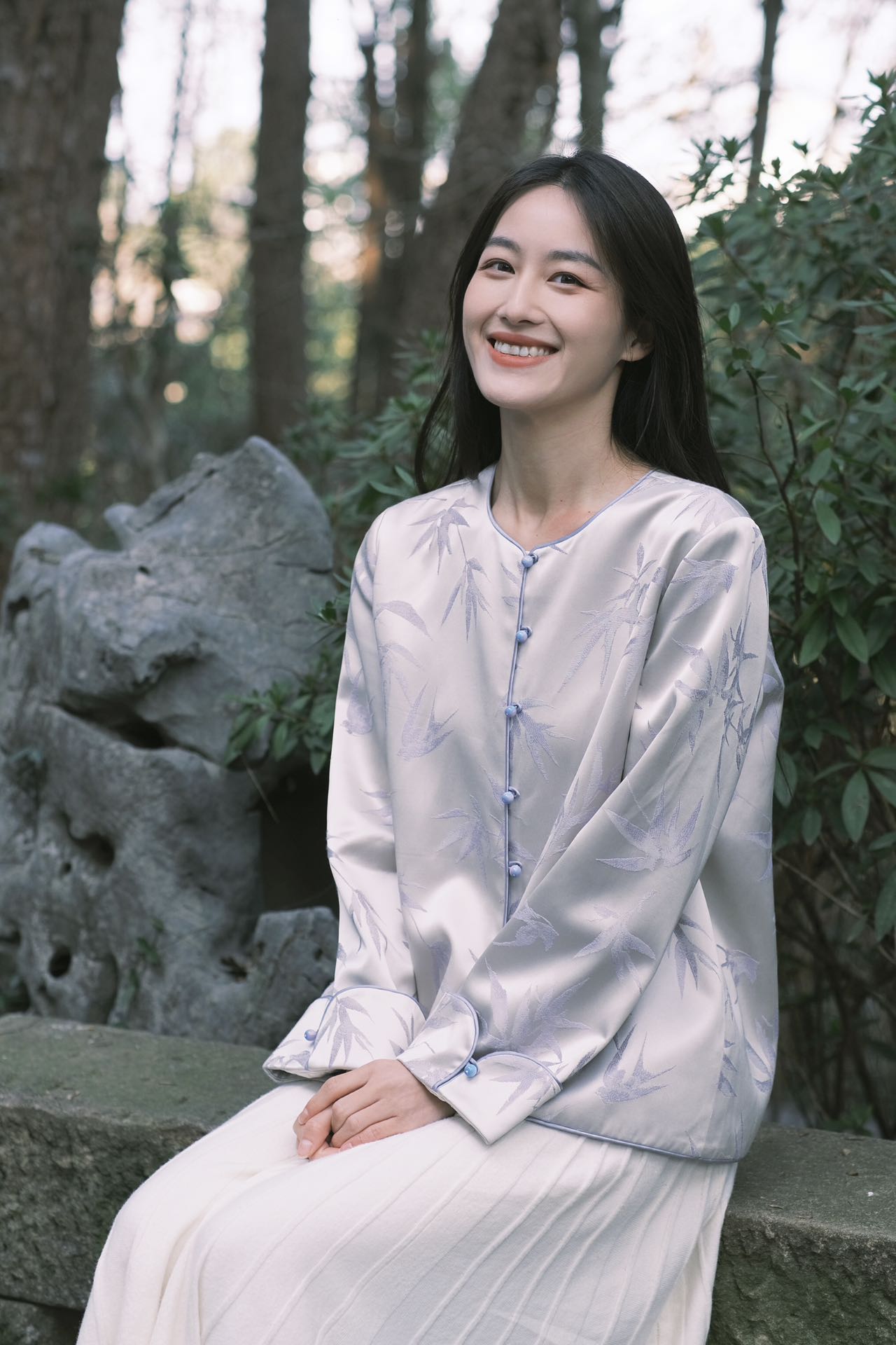 原创新中式高定竹影提花外套