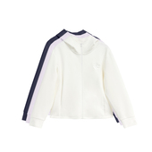 橙庐 520800原创玉兰花刺绣莫代尔空气棉连帽拉链卫衣外套春款