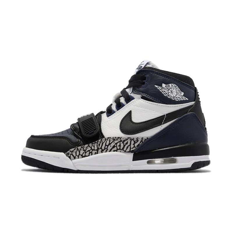 Jordan Legacy 312 耐磨 高帮 复古篮球鞋 GS 黑蓝白