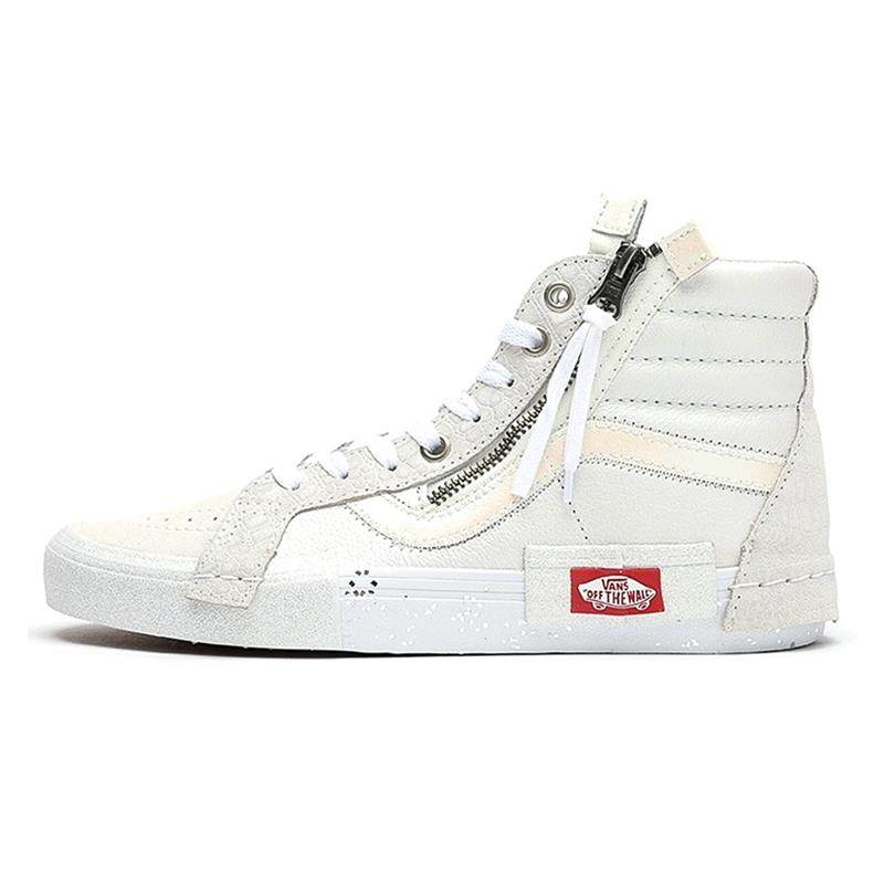Vans SK8 HI Reissue CAP 鳄鱼纹 高帮 板鞋 男女同款 纯白