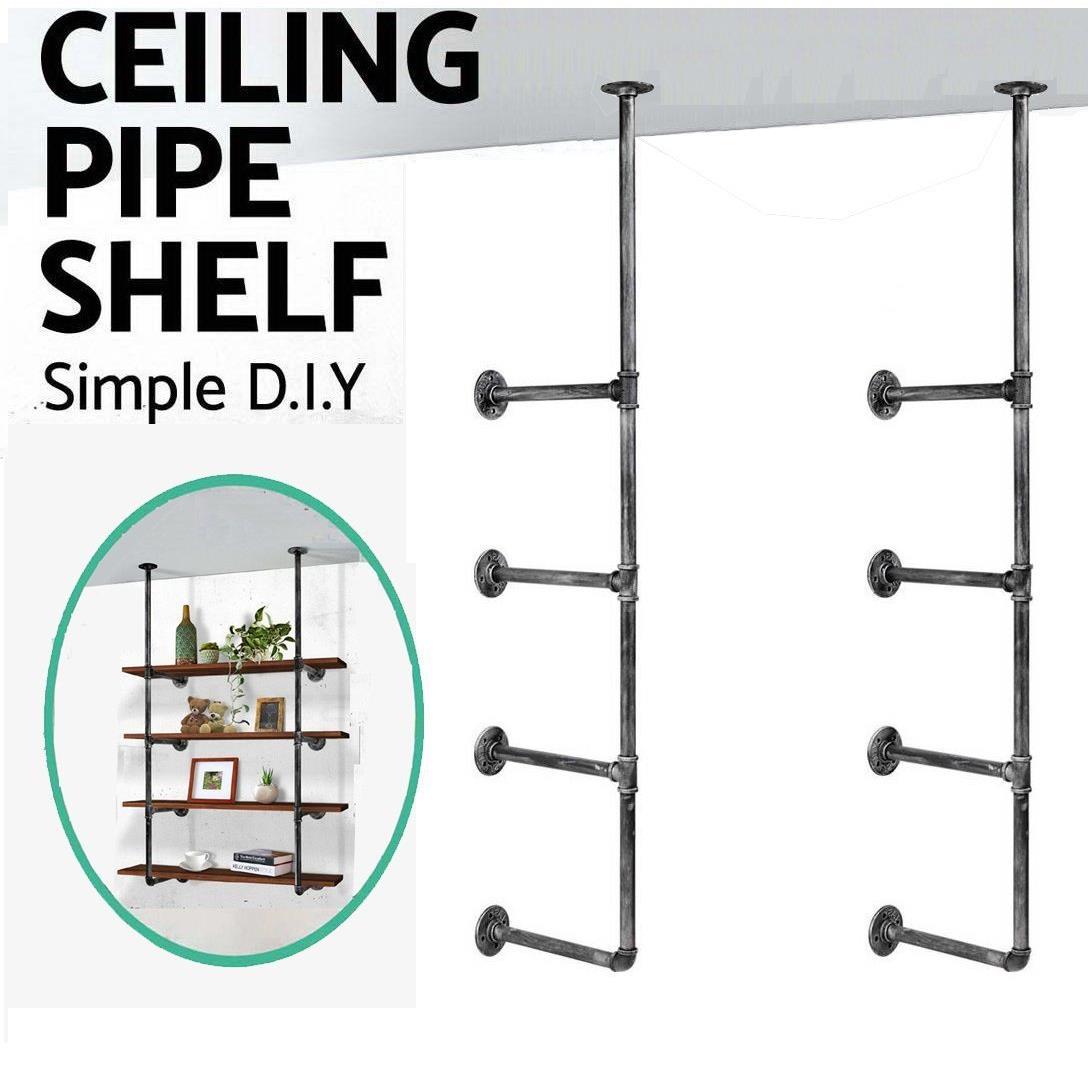 工业风水管铁艺创意墙上置物架展示架家庭装饰墙面置物架