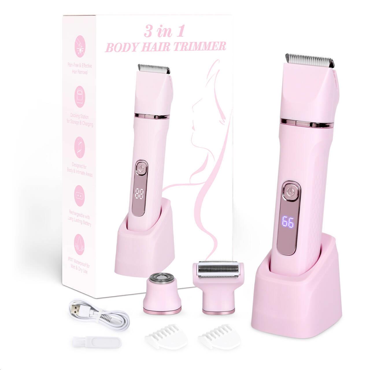 L6D新款剃毛器套装3合1USB充电电动脱毛器腿毛腋毛体毛修剪