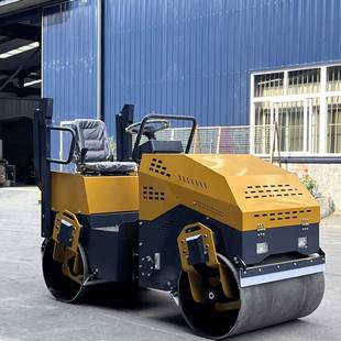 小型压路机2吨手扶座驾式碾压机双钢轮全液压振动压路机