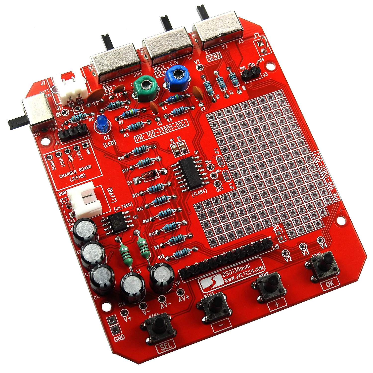 DSO138mini教学示波器DIY套件含外壳 电教电工学生竞赛实训散件