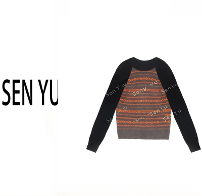 #NOHASHTAG100绵羊毛秋冬新款费尔岛提花羊毛针织衫毛衣女ZZ08