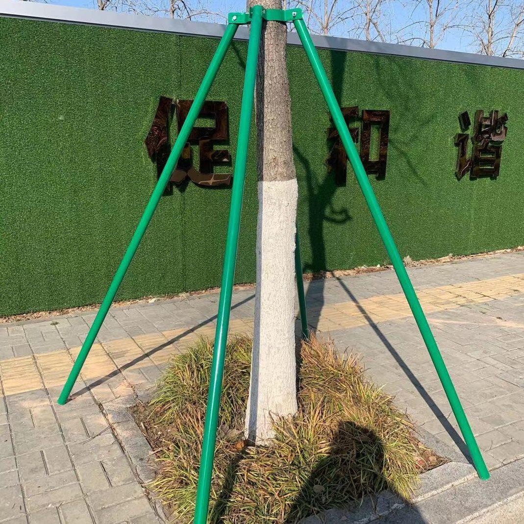 园林树木支撑架行道树木防风支撑杆大树支撑固定器苗木支架铁抱箍