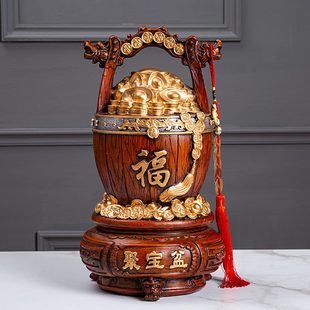 创意家居大号储钱罐酒柜摆件家用新款 饰招财 2023存钱罐中式 客厅装