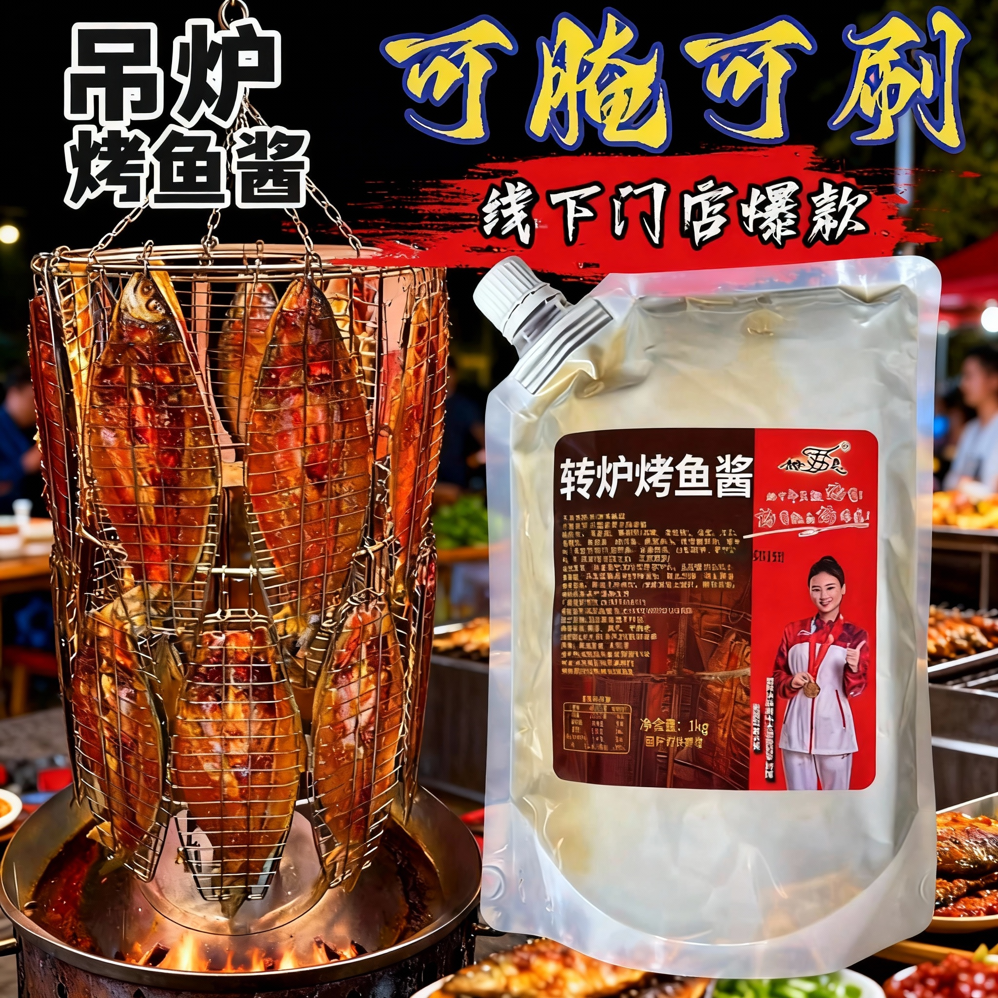 甜思商用1千克转炉烤鱼刷酱腌料无骨刺巴沙鱼腌制酱料脆皮鱼刷料,粮油调味/速食/干货/烘焙,酱类调料,淘宝优惠券,粉丝福利购,淘宝优惠卷