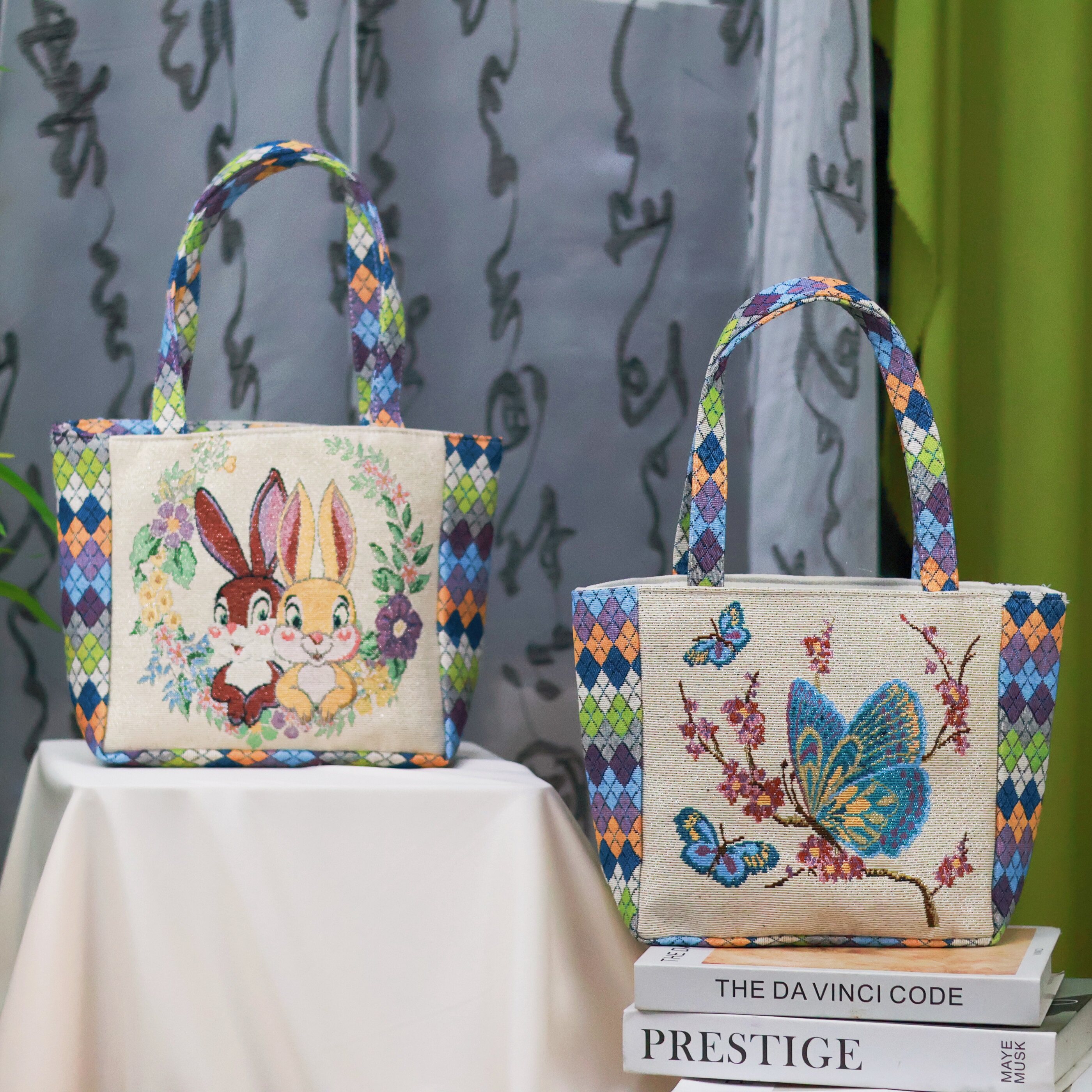 帆布包菱格新升级手提包休闲便当包时尚百搭手拎包日常通勤腋下包