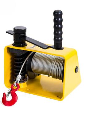 锁扬10765手摇绞盘涡轮蜗杆卷机附车重型刹手摇绞车牵引机自小吊