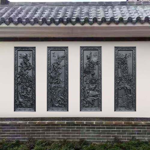 古长方春夏秋冬5梦4*128树脂挂件新中墙式壁VHE塑料砖雕形仿古墙