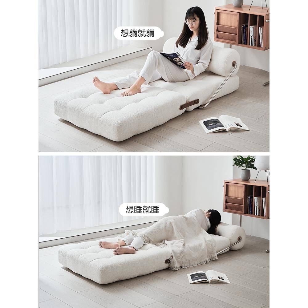 ?人穆瑞家具塔吉沙发36887床两用客厅沙椅中古梳化位懒沙发单人发