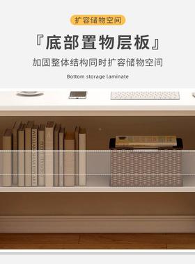 L$H电脑桌式家用公QLI桌现代约带抽台屉书桌桌办椅组简合卧室学生