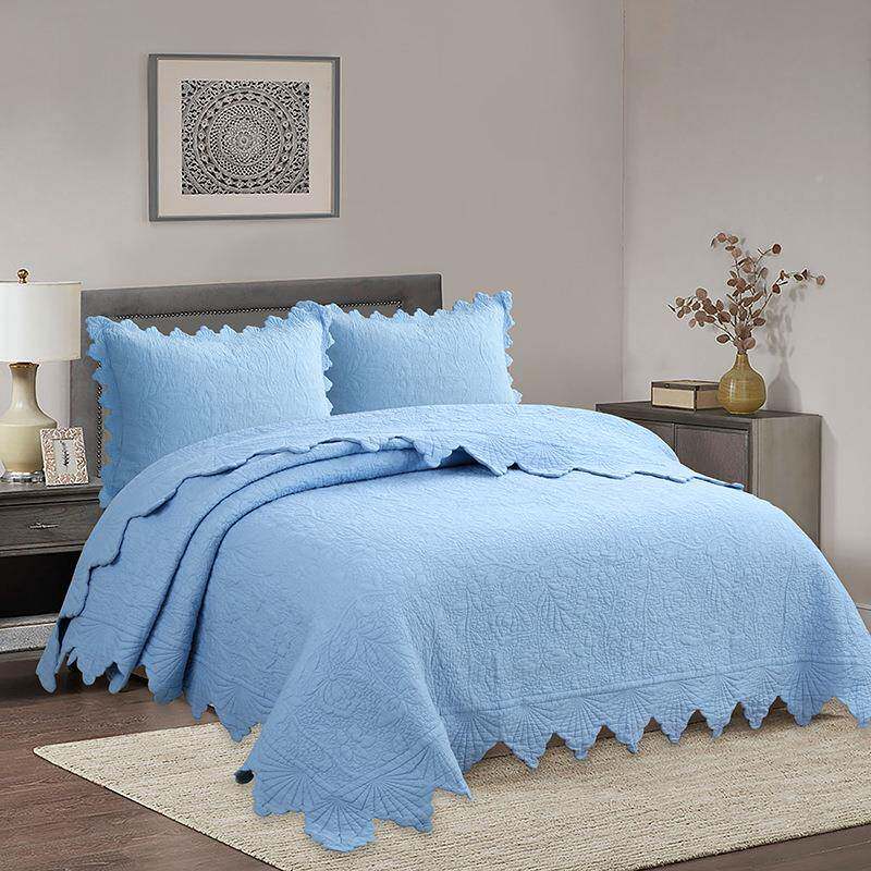 商花边RLV绗缝被加厚盖棉床床单三件全套家纺床上电用品套件