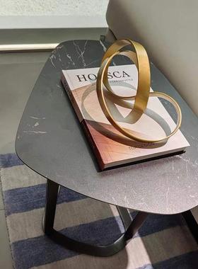 沃顿面岩板板厂沃家桌几边几餐边柜20491顿岩板轻奢茶风墙地一体