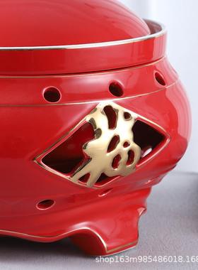 式酒盅店陶瓷炖带金边明档展盖示盘干冰盘养生中佛跳90091墙盅印