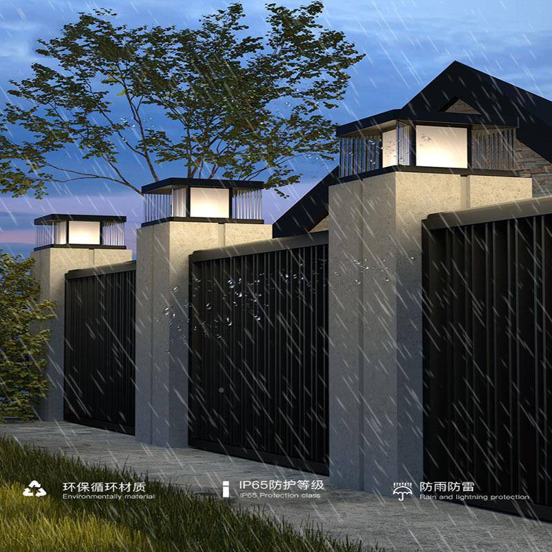 阳能柱头路灯户外围墙别太XUP墅门柱子室防水头院子门柱灯墙头庭