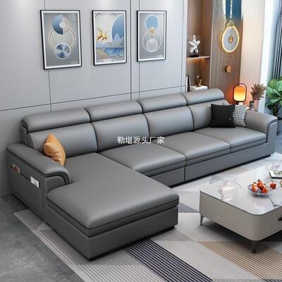 欧式户客布艺22986沙厅小型简约现免洗科技猫抓布整装组合家具