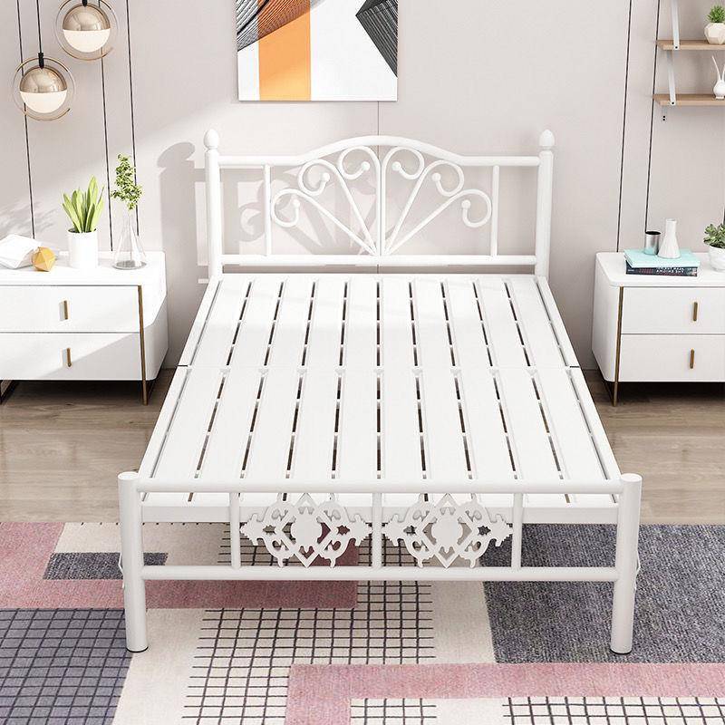 单人折叠床家用1床.2米钢午休简易加61305固便携铁艺床办公硬板丝