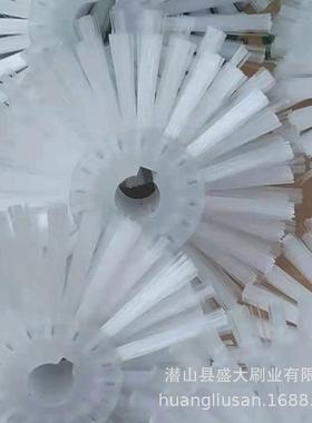 业毛刷轮刷抛滚筒刷光除尘毛圆形尼龙61240丝毛刷防工静电小毛刷