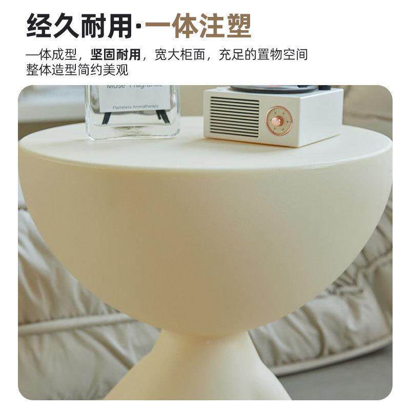 奶创油风头柜简约现床代卧床边FZI室置物架意收纳柜家用沙发迷你